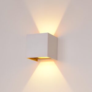 Kinkiet Promień wodoodporny, lampa ścienna LED, 4000K, 2*5W, biały