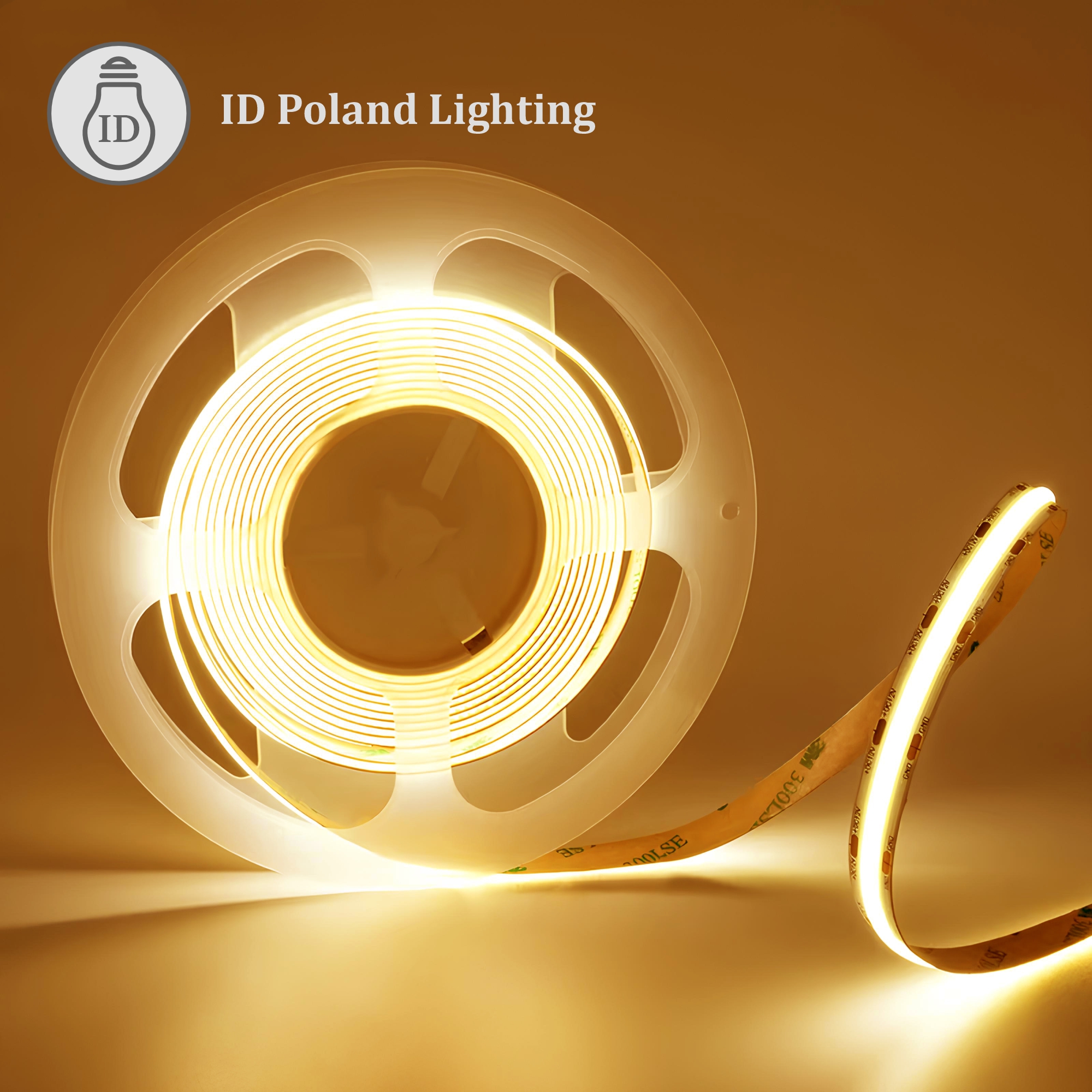Taśma LED COB 3000K 320 diod/m 9.8W/m IP20 12V 8mm 5m - Image 4